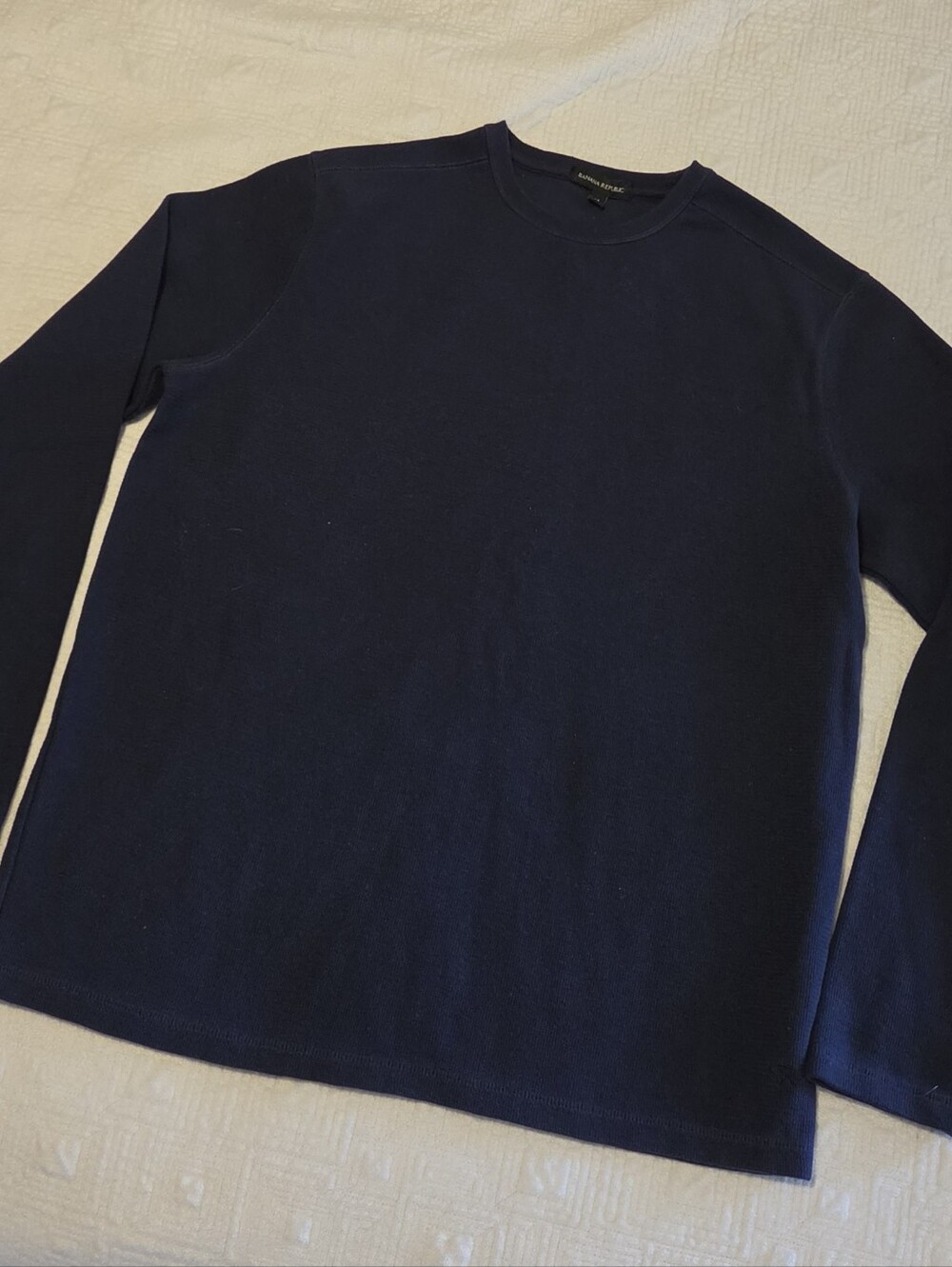 Banana Republic Men's Navy Crewneck Long-Sleeve Sweatshirt, Size Medium